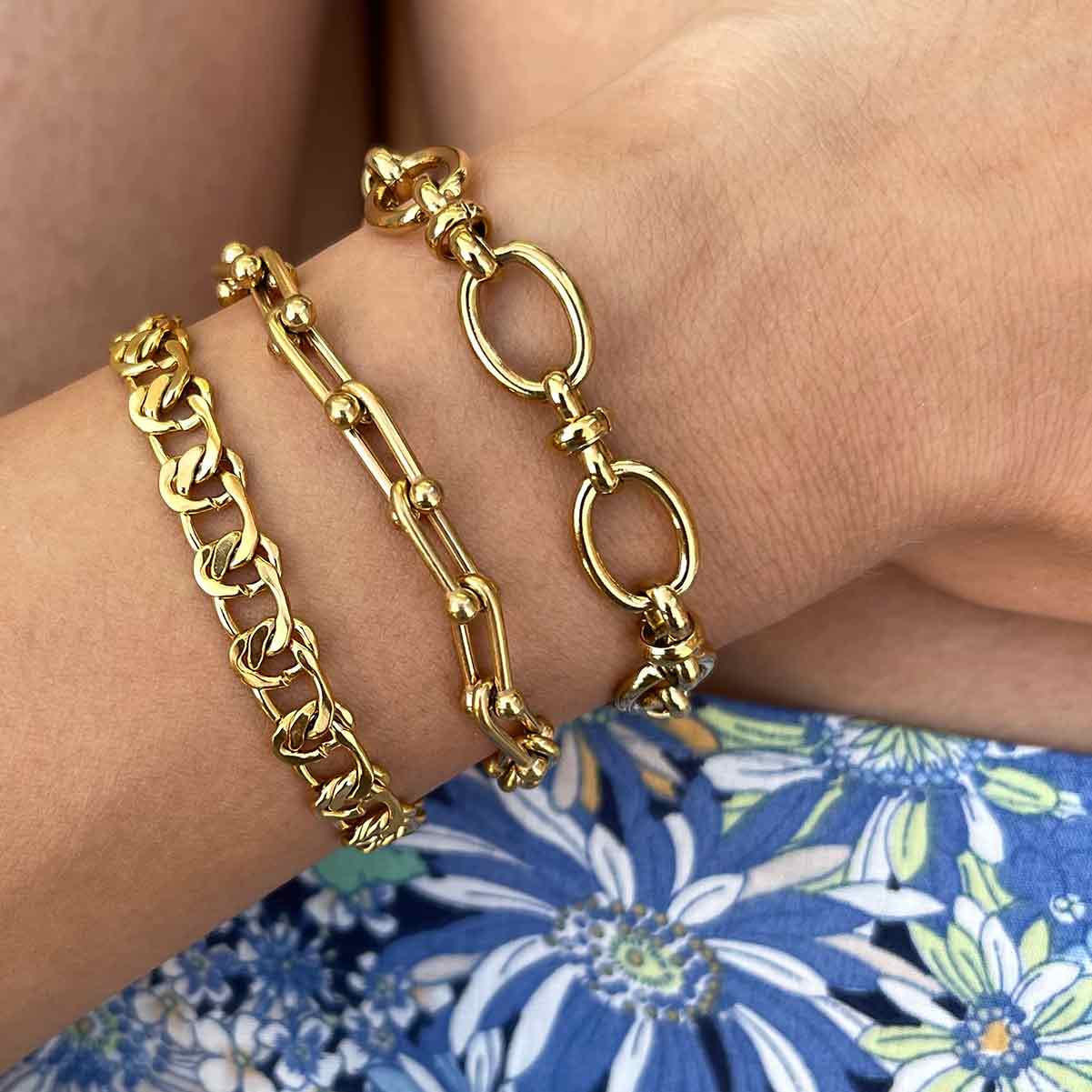 Circle Gold Bracelet 10MM Βραχιόλι από ανοξείδωτο ατσάλι 316L